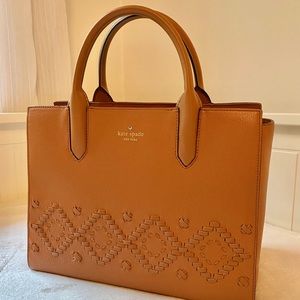 Tan Kate Spade Handbag (Aztec Print)